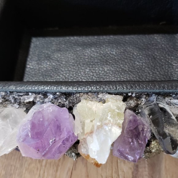 McCoy Crystal Quartz Amethyst Pyrite Cab Jewelry Box Anthropologie Free People - Picture 12 of 16